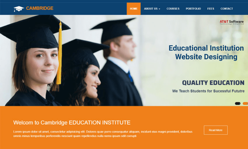 Educational Institution Website Designing