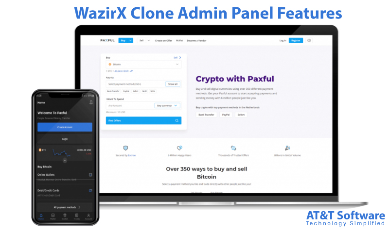 WazirX Clone Admin Panel Features