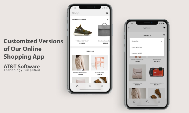 Customized Versions of Our Online Shopping App